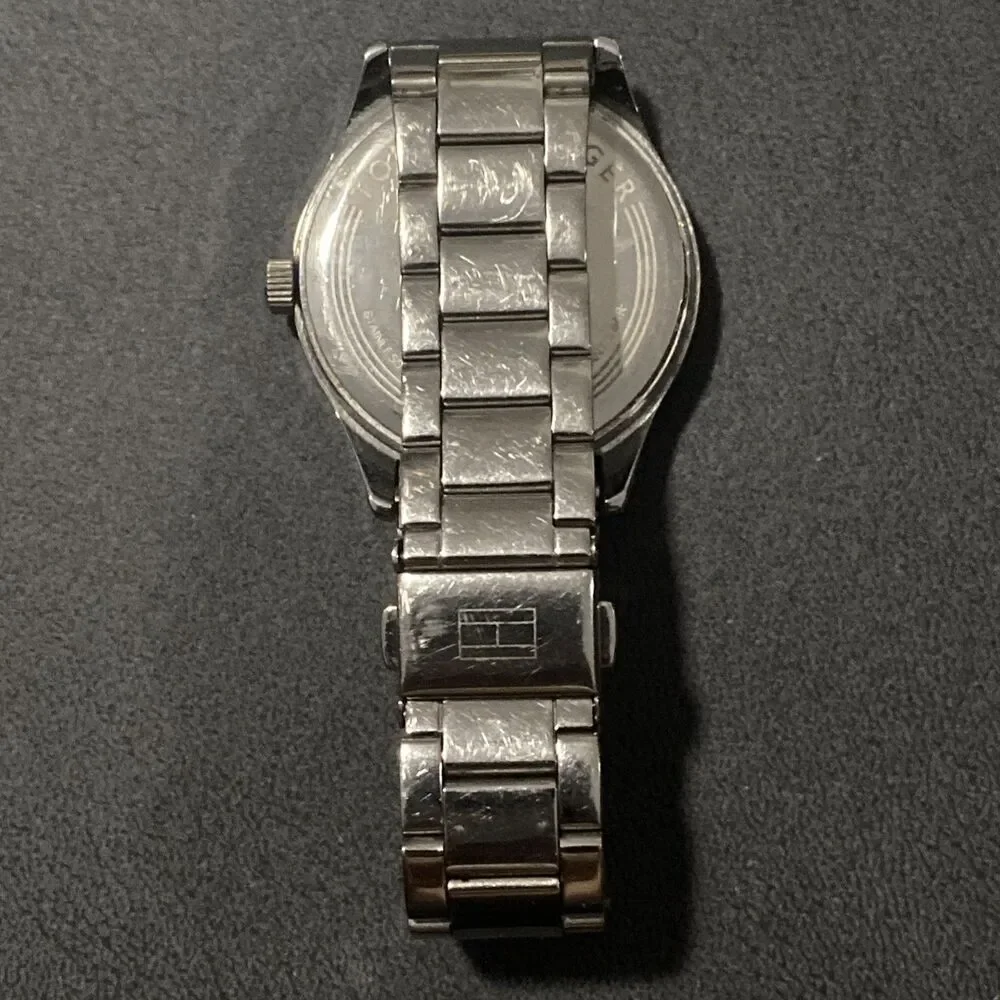 Tommy Hilfiger Women's Silver/Rose Gold Crystal Accent Watch 36mm  PLEASE READ